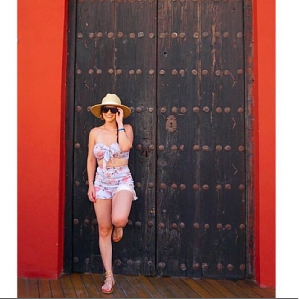 Floral top and short set